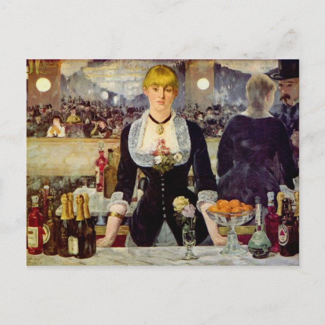 Edouard Manet - A Pub på Folies-Bergere Card Vykort (Framsida)