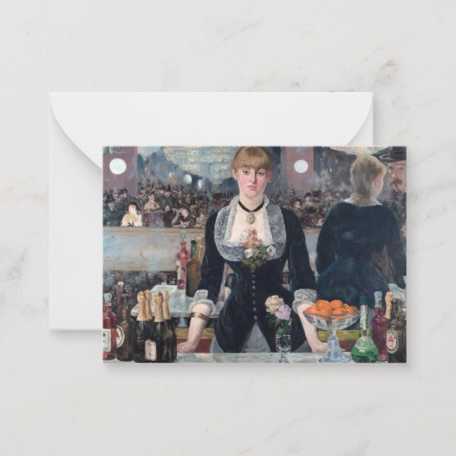 Edouard Manet - A Pub vid Folies-Bergere Anteckningskort (Framsida)