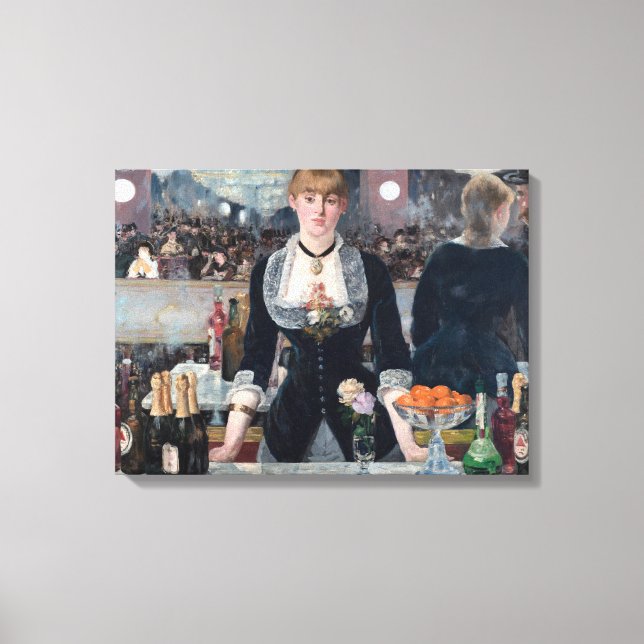 Edouard Manet - A Pub vid Folies-Bergere Canvastryck (Framsida)