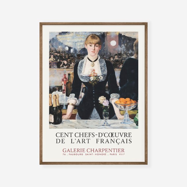 Edouard Manet A Pub vid Folies-Bergere Fine Art Poster (Skapare uppladdad)