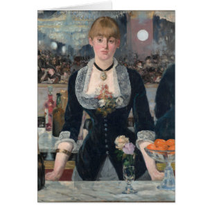 Edouard Manet " A Pub vid Folies-Bergère Hälsningskort