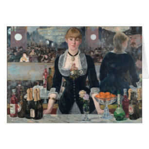 Edouard Manet " A Pub vid Folies-Bergère Hälsningskort