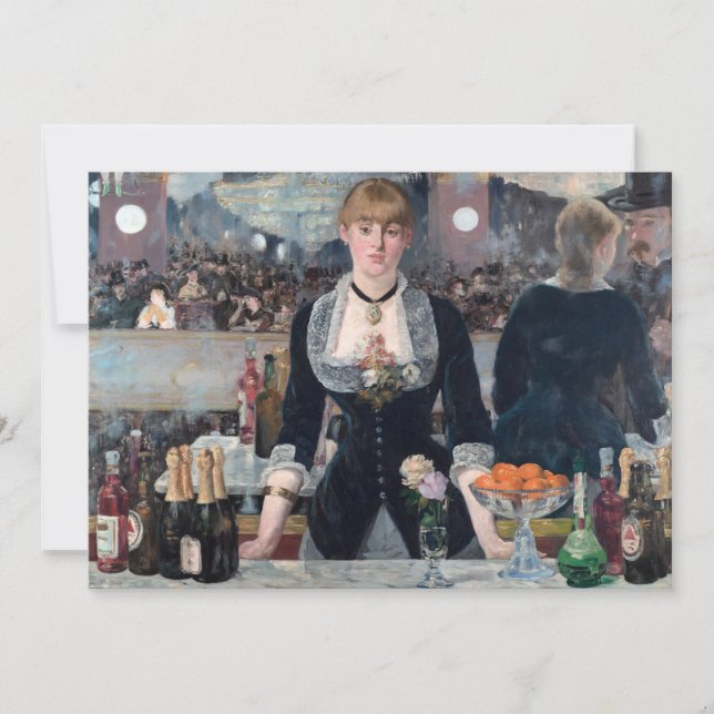 Edouard Manet - A Pub vid Folies-Bergere Inbjudningar (Framsida)