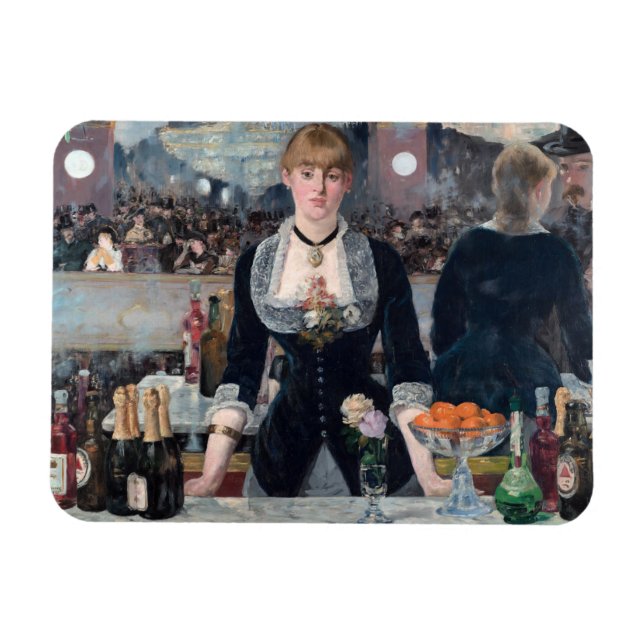 Edouard Manet - A Pub vid Folies-Bergere Magnet (Horisontell)