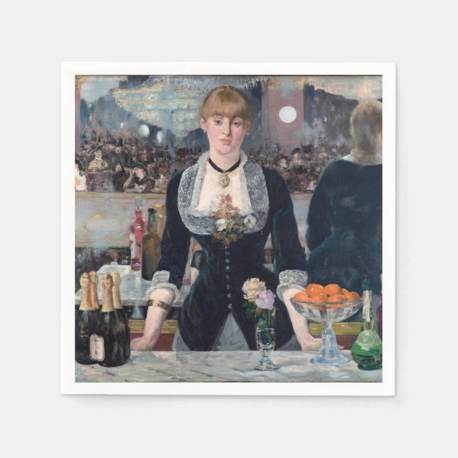 Edouard Manet - A Pub vid Folies-Bergere Pappersservett (Framsidan)