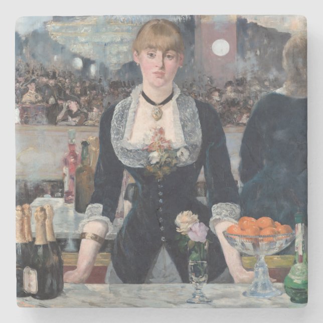 Edouard Manet - A Pub vid Folies-Bergere Stenunderlägg (Framsidan)