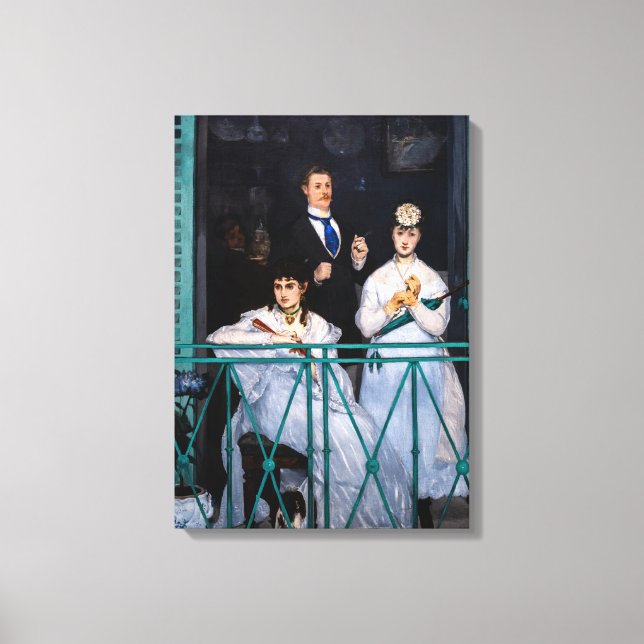 Edouard Manet - Balcony/Le Balcon Canvastryck (Framsida)