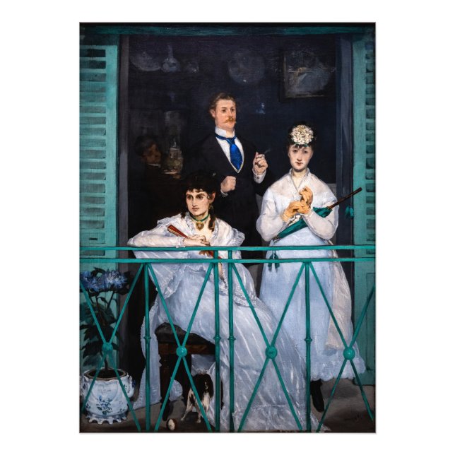 Edouard Manet - Balcony/Le Balcon Fototryck (Framsidan)