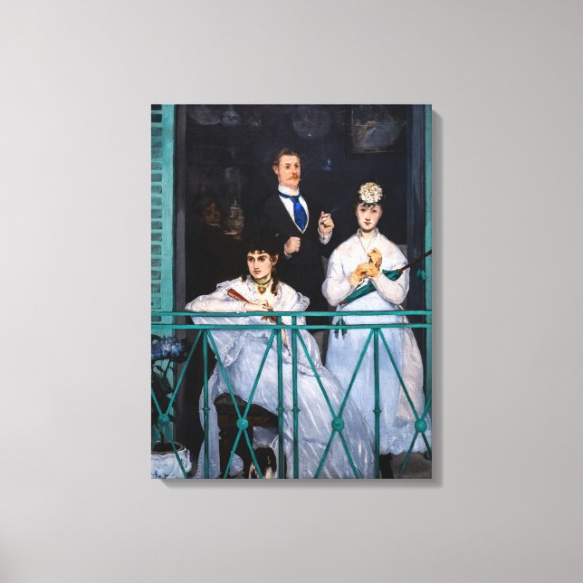 Edouard Manet - Balkongen / Le Balcon Canvastryck (Framsida)