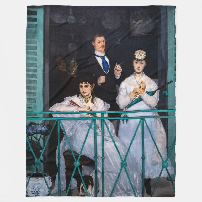 Edouard Manet - Balkongen / Le Balcon Fleecefilt (Framsidan)
