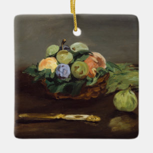 Edouard Manet - Basket av frukt Julgransprydnad Keramik