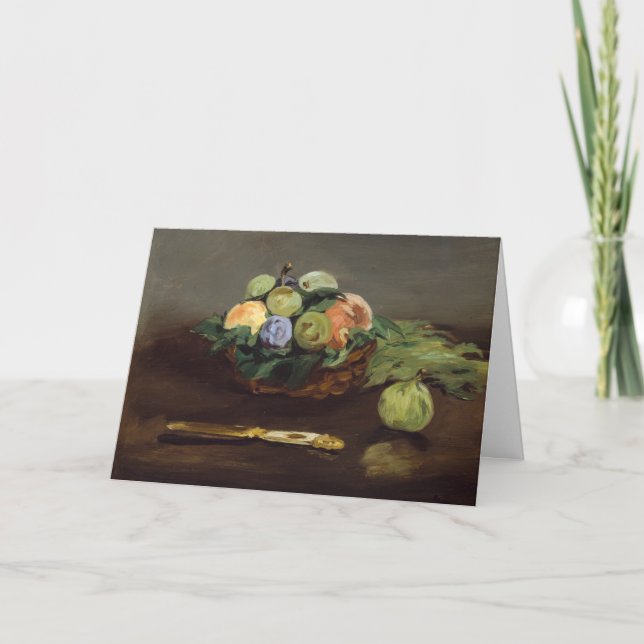 Edouard Manet - Basket av frukt Kort (Framsida)