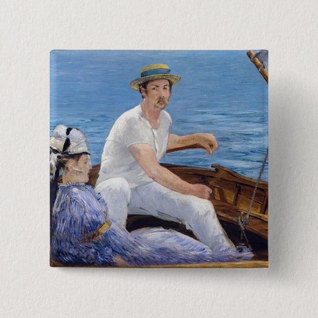 Edouard Manet - Båtfärd Knapp (Framsida)