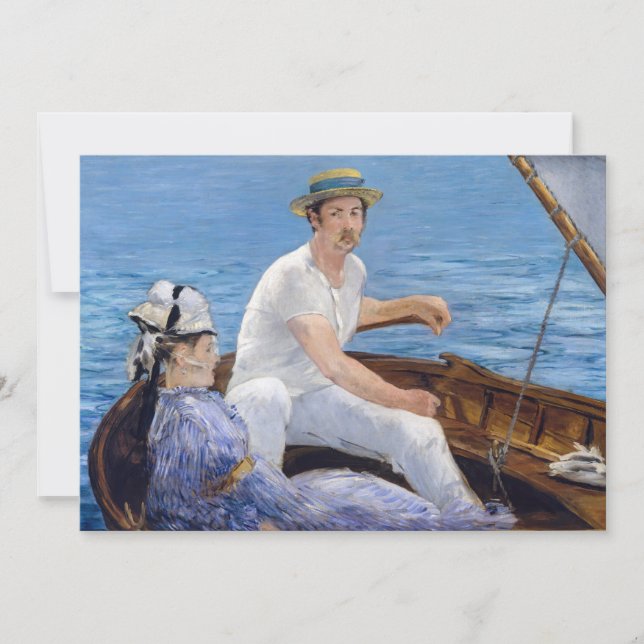 Edouard Manet - Båtfärd Tack Kort (Framsida)