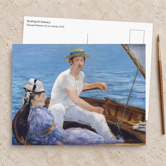 Edouard Manet - Båtfärd Vykort (Skapare uppladdad)