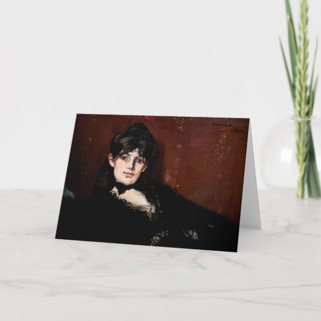 Edouard Manet - Berthe Morisot Liggande Kort (Framsida)