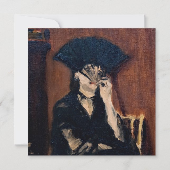 Edouard Manet - Berthe Morisot med en solfjäder Inbjudningar (Framsida)