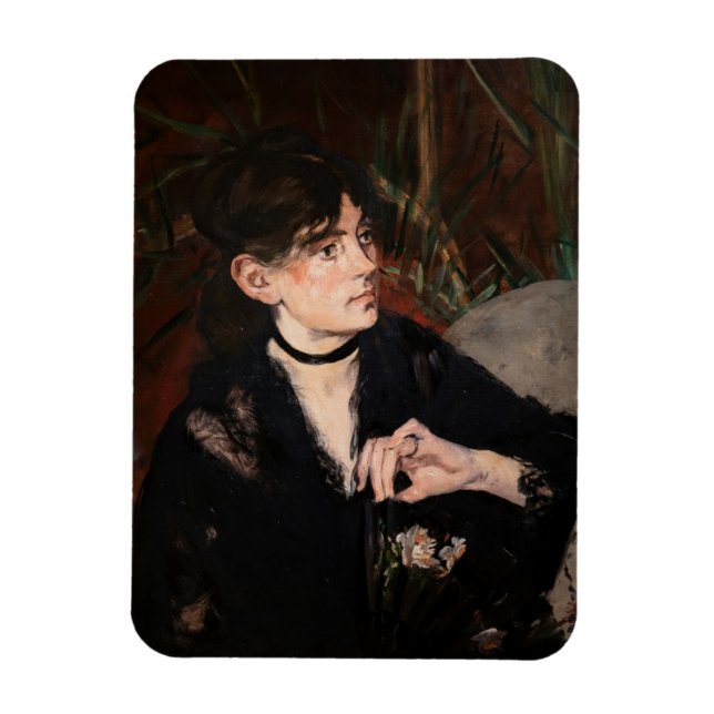Edouard Manet - Berthe Morisot med Fläkt 1874 Magnet (Vertikal)