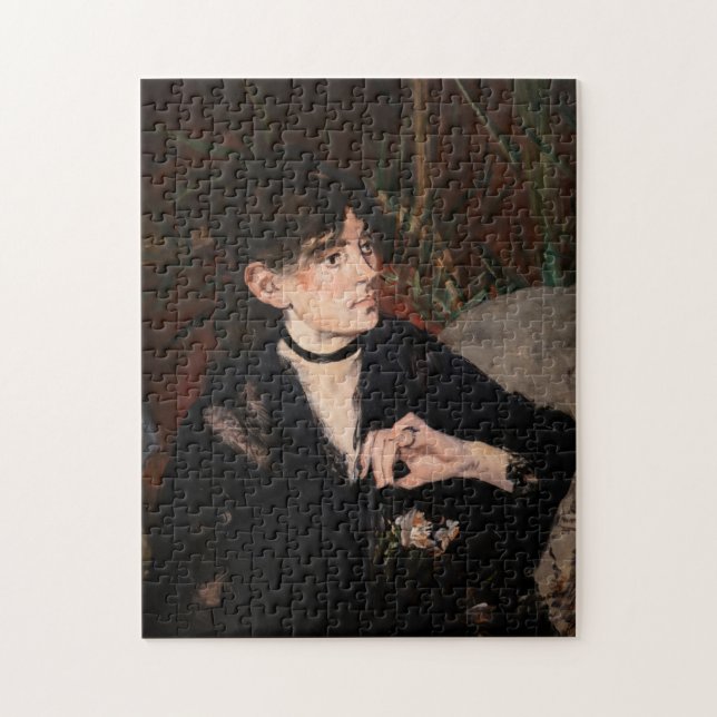 Edouard Manet - Berthe Morisot med Fläkt 1874 Pussel (Vertikal)