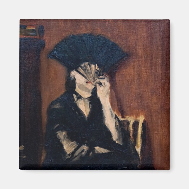 Edouard Manet - Berthe Morisot med Fläkt Magnet (Framsidan)