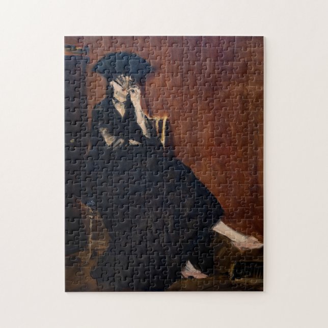 Edouard Manet - Berthe Morisot med Fläkt Pussel (Vertikal)