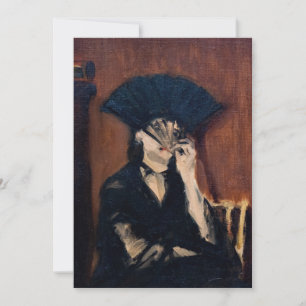 Edouard Manet - Berthe Morisot med Fläkt Tack Kort