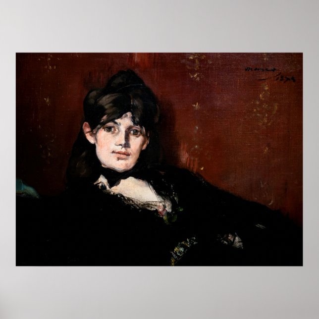 Edouard Manet - Berthe Morisot Reclining Poster (Framsidan)