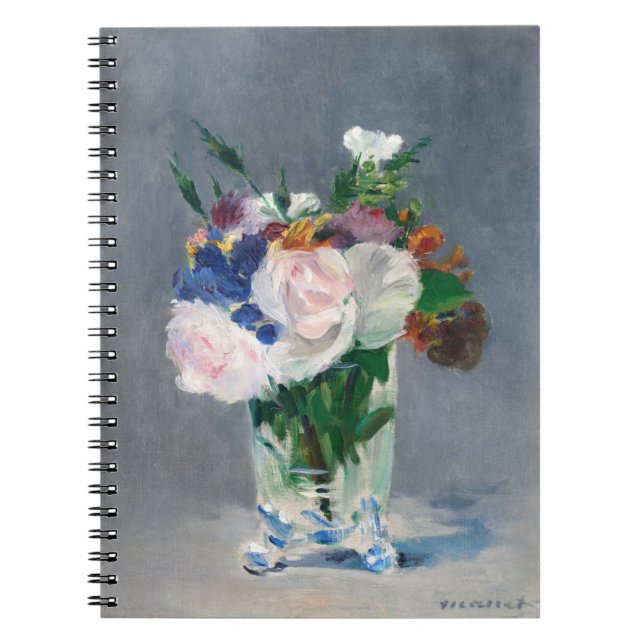 Edouard Manet - Blommor i Crystal Vas Anteckningsbok (Framsidan)