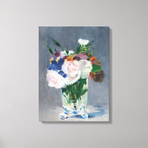 Edouard Manet - Blommor i Crystal Vas Canvastryck