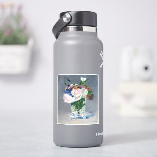 Edouard Manet - Blommor i Crystal Vas Klistermärken