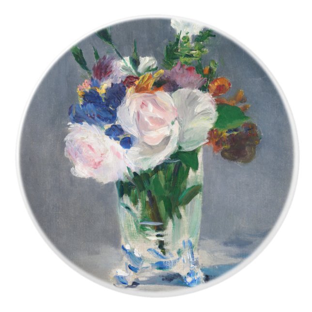 Edouard Manet - Blommor i Crystal Vas Knopp (Framsidan)