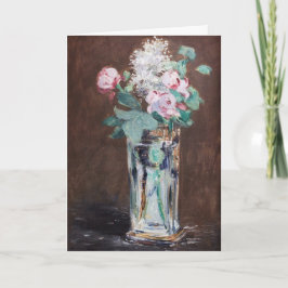 Edouard Manet - Blommor i Crystal Vas Kort
