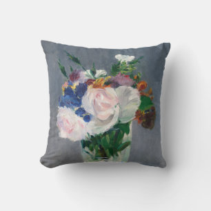 Edouard Manet - Blommor i Crystal Vas Kudde