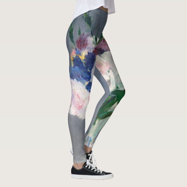 Edouard Manet - Blommor i Crystal Vas Leggings (Höger)