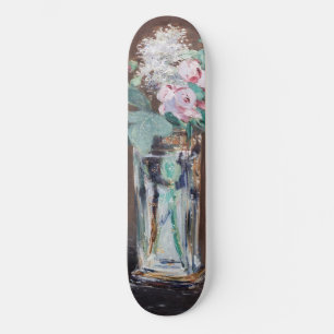 Edouard Manet - Blommor i Crystal Vas Mini Skateboard Bräda 18,5 Cm