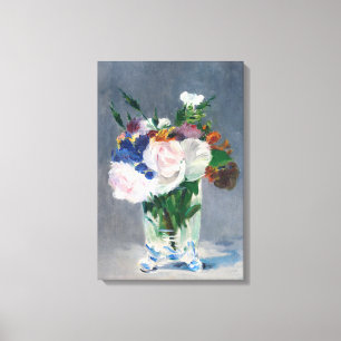 Edouard Manet - Blommor i en kristallvas Canvastryck