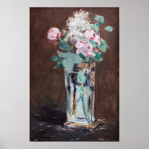 Edouard Manet - Blommor i en kristallvas Poster