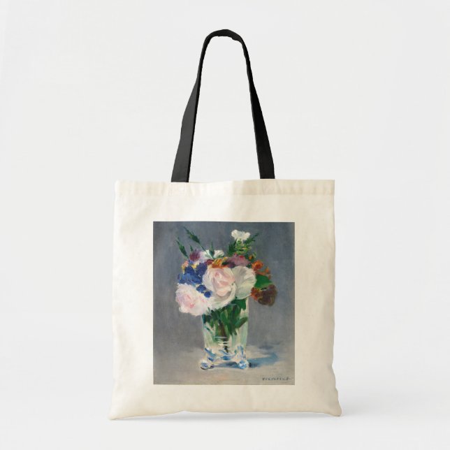 Edouard Manet - Blommor i en kristallvas Tygkasse (Framsidan)