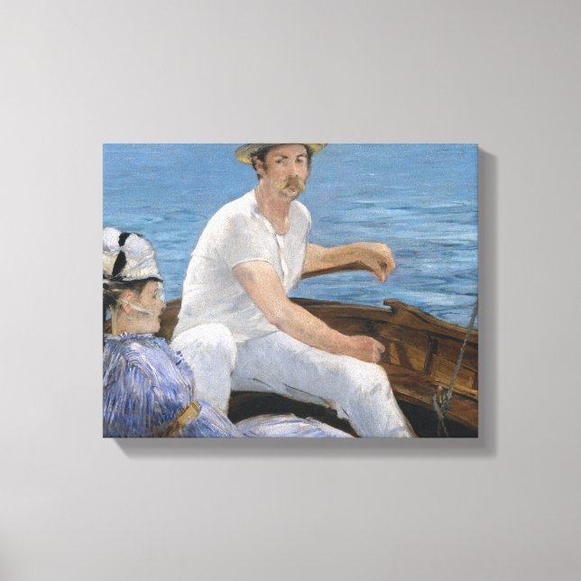 Edouard Manet - Boating Canvastryck (Framsida)