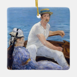 Edouard Manet - Boating Julgransprydnad Keramik