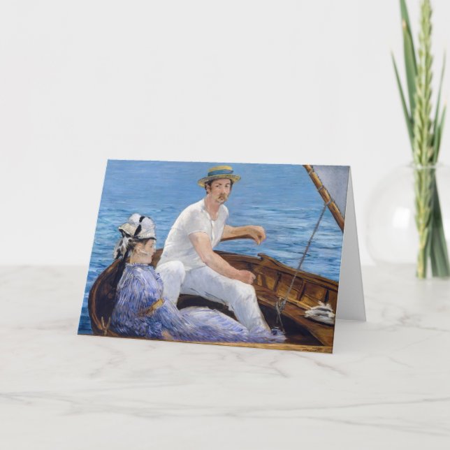 Edouard Manet - Boating Kort (Framsida)