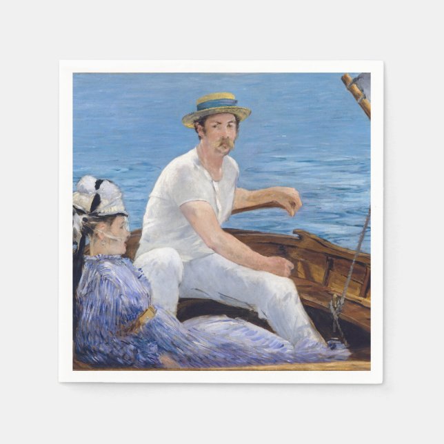 Edouard Manet - Boating Pappersservett (Framsidan)