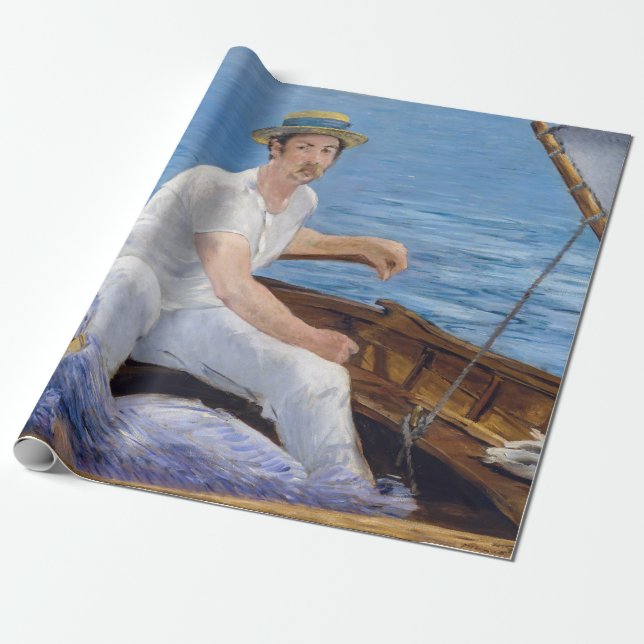 Edouard Manet - Boating Presentpapper (Utrullad)
