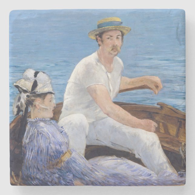 Edouard Manet - Boating Stenunderlägg (Framsidan)