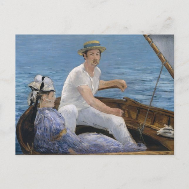 Edouard Manet - Boating Vykort (Framsida)