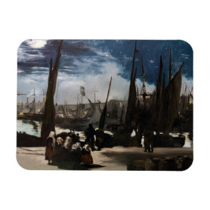 Edouard Manet - Boulognes hamn i månljus Magnet