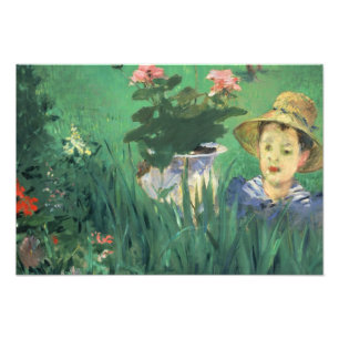 Édouard Manet - Boy in Flowers Fototryck