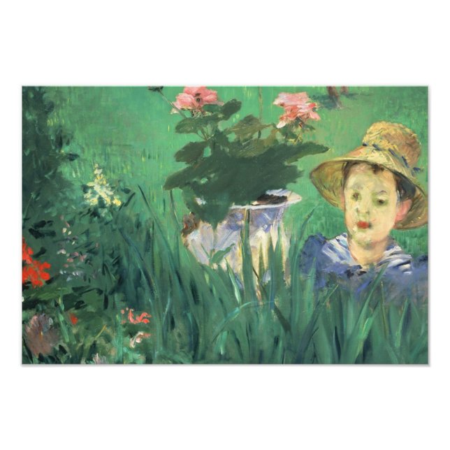 Édouard Manet - Boy in Flowers Fototryck (Framsidan)