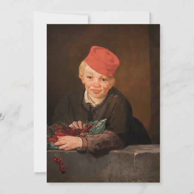 Edouard Manet - Boy med Cherries Inbjudningar (Framsida)