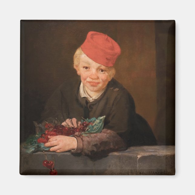 Edouard Manet - Boy med Cherries Magnet (Framsidan)
